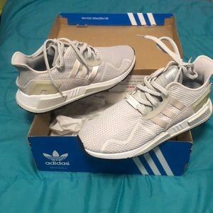 Brand new Adidas with box. Size 9 EQT Cushion ADV, white